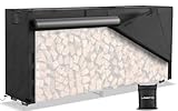 Abdeckung kaminholzregal aussen,Schwerlast 600D Oxford Kaminholzregal Abdeckung Wasserdicht mit UV- und PU-Beschichtung,mit tragegriff und Belüftungsöffnungen -...